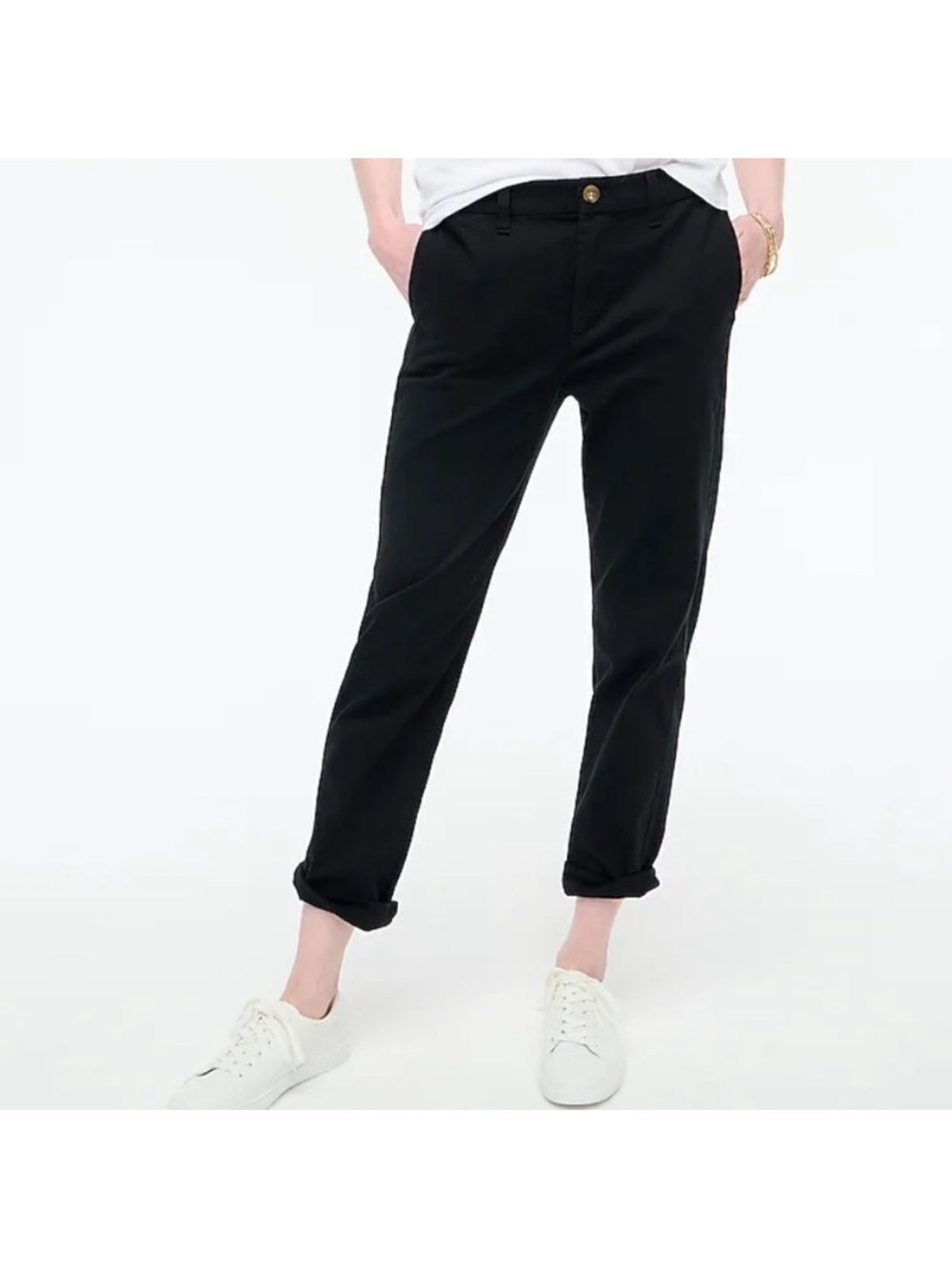 J Crew Pants 6P Girlfriend Chino Black